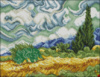 Схема для вышивки Винсент Ван Гог «Пшеничное поле с кипарисами»