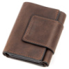 Суворе портмоне унісекс в вінтажному стилі 711151 Коричнева