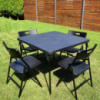 Набор мебели складной (Стол и 4 стула), Чёрный (с сумкой) SW-00001541