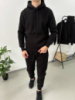 Чоловічий спортивний костюм, на флісі (чорний)