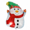 Снеговик в шарфе из фольги