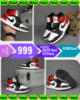 Nike Air Jordan 1 Белые с чёрным и красным  SIN