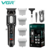Аккумуляторная машинка для стрижки VGR V-900 с дисплеем, беспроводная для стрижки волос. Цвет: черный