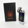 Дуговая электроимпульсная зажигалка с USB-зарядкой Украина LIGHTER HL-439. Цвет: серебро