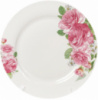 Набор 6 фарфоровых обеденных тарелок «Розовые розы» Ø27см
