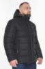 Куртка мужская Braggart зимняя с капюшоном - 63619 в чёрном цвете