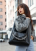 Жіноча сумка Sambag HOBO Bliss  чорна крокодил