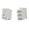 Переключатель ON-ON KCD1-102, 250VAC / 6A, 3 контакта, White, Q100
