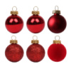 Набор игрушек на елку YES 975119 8 см 6 шт красный