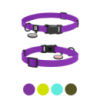 Нашийник для собак водостійкий WAUDOG Magnetc QR паспортом, магнітна пряжка-фастекс, S, Ш 15 мм, Дов 26-35 см, фіолетовий