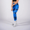 Леггинсы женские спортивные с пуш-ап Tie Dye 18707 S синий мрамор