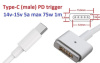 Переходник для блока питания MagSafe 2 1m з USB Type-C (male) Power Delivery PD тригер (A class) 1 день гар.