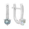 Серебряные серьги CatalogSilver с натуральным топазом 1.211ct, фианитами (2194552)