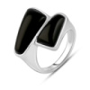 Серебряное кольцо CatalogSilver с натуральным ониксом 9.286ct, вес изделия 7,61 гр (2129325) 17.5 размер