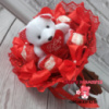 Букет з мішки та цукерок Rafaello, плюшевий ведмедик, подарунок для дівчини чи дитини