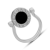 Серебряное кольцо CatalogSilver с натуральным ониксом, вес изделия 4,49 гр (2175544) 18.5 размер