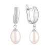 Серебряные серьги CatalogSilver с натуральным жемчугом (2110583)