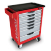 Тележка инструментальная профессиональная TOPTUL (Pro-Line) 7 секций (красная) TCAC0702