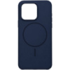 DM Чохол Silicone Case Thin Circle with MagSafe для iPhone 15 Pro Max Sapphire Blue
