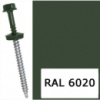Саморіз для кріплення листового металу RAL 6020 (хромовий зелений) 4,8*19 мм