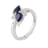 Серебряное кольцо CatalogSilver с натуральным сапфиром 1.4ct, вес изделия 2,91 гр (2103691) 17.5 размер