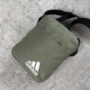 Барсетка Adidas хакі (біле лого)