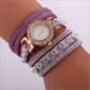 Женские часы браслет со стразами Светло-фиолетовый