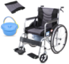 Инвалидная коляска складная, съемная и моющаяся двойная подушка для сидения, съемный горшок, нескользящие поручни, 89*68*100см, 18kg