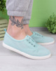 Жіночі бірюзові кросівки на шнурівці