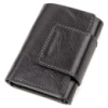 Строгое портмоне унисекс из гладкой кожи GRANDE PELLE 11152 Черное