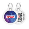 Адресник для собак і котів металевий WAUDOG Smart ID з QR паспортом, малюнок «NASA21», коло, Д 30 мм Адресник для собак і котів металевий WAUDOG Smart ID з QR паспортом, малюнок «NASA21», коло, Д 30 мм