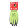 Рукавиці робочі сигнальні Hi-Vis MILWAUKEE, з опором порізам 4/D рівня, розмір 9/L