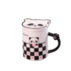 Чашка фарфоровая The Panda 350мл с блюдцем и ложкой Клетка HPCY8369CE