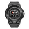 Мужские спортивные наручные часы SMAEL армейские электронные Черный с черным