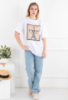 Жіноча біла футболка з принтом