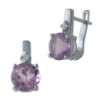Серебряные серьги CatalogSilver с натуральным аметистом 3.507ct (2024330)