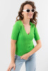 Жіночий салатовий топ із коротким рукавом