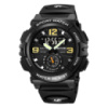Чоловічий спортивний годинник Skmei 2341BK Black з комбінованим циферблатом та водозахистом 5 ATM