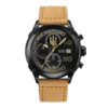 Чоловічий наручний годинник Awarder 016 Black-Light Brown з золотистим Тризубом
