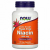 Ниацин (В3), No-Flush Niacin, Now Foods, 500 мг, 90 вегетарианских капсул