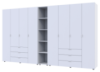 Комплект шкафов для одежды Doros Гелар (3 шт.) 348,2х49,5х203,4 см Белый (DRS-011184)