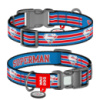 Нашийник для собак нейлоновий WAUDOG Nylon з QR паспортом, світловідбивний, малюнок «Супермен Ретро», пластиковий фастекс, XL, Ш 25 мм, Дов 37-58 см