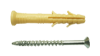 Дюбель потайний з забивним шурупом (жовтий) 10*100 мм