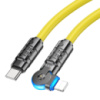 Кабель Hoco U118 с индикатором Type-C to Lightning PD 27W 1.2m yellow