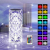 Настільна лампа Crystal Rose RGB і USB акумуляторна з пультом 22см нічник Троянда колір прозорий