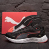 Мужские кроссовки сетка Puma Black 2172-5 чёрные