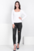 Жіночий білий топ з довгим рукавом