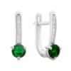 Серебряные серьги CatalogSilver с изумрудом nano 0.969ct (2192121)
