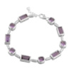 Серебряный браслет CatalogSilver с натуральным аметистом 12.25ct, вес изделия 16,74 гр (2118169) 1921 размер