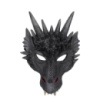 Черная маска дракона RESTEQ из полиуретановой пены, универсальная маска Dragon для взрослых и детей